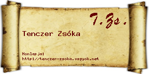Tenczer Zsóka névjegykártya